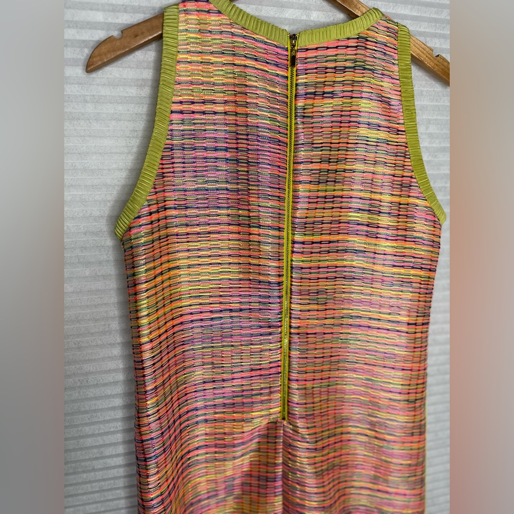 Alex Marie Sleeveless Multicolored Corded Jacquard shift dress Size 8 - Picture 12 of 15